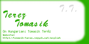 terez tomasik business card