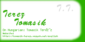 terez tomasik business card